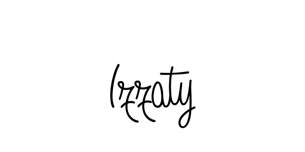 Make a beautiful signature design for name Izzaty. With this signature (Angelique-Rose-font-FFP) style, you can create a handwritten signature for free. Izzaty signature style 5 images and pictures png