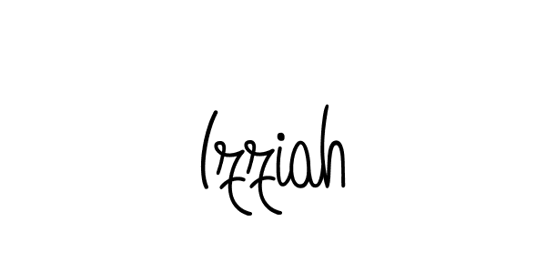 Izziah stylish signature style. Best Handwritten Sign (Angelique-Rose-font-FFP) for my name. Handwritten Signature Collection Ideas for my name Izziah. Izziah signature style 5 images and pictures png