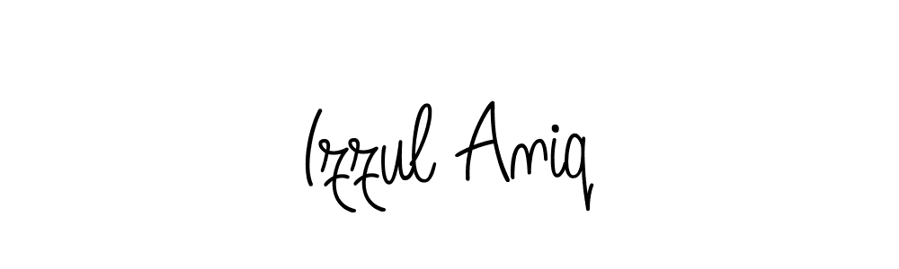 Izzul Aniq stylish signature style. Best Handwritten Sign (Angelique-Rose-font-FFP) for my name. Handwritten Signature Collection Ideas for my name Izzul Aniq. Izzul Aniq signature style 5 images and pictures png