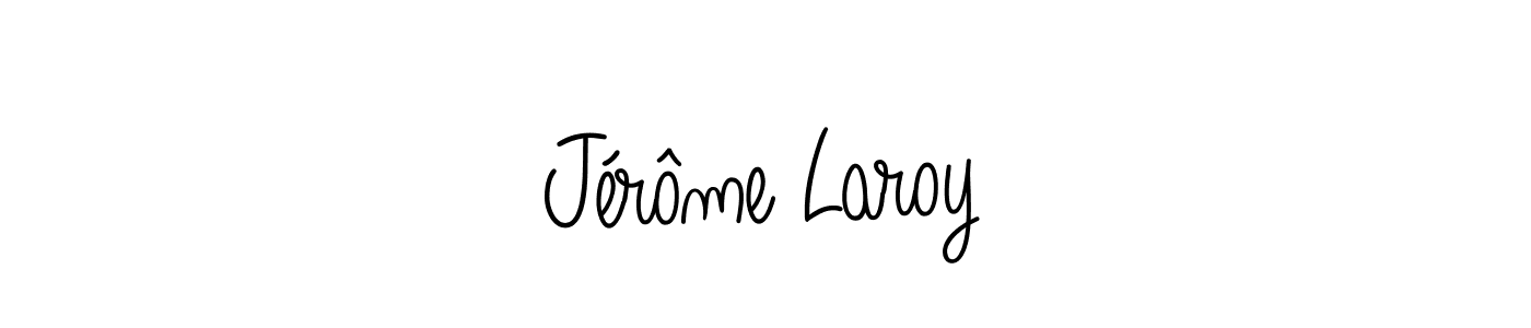 You should practise on your own different ways (Angelique-Rose-font-FFP) to write your name (Jérôme Laroy) in signature. don't let someone else do it for you. Jérôme Laroy signature style 5 images and pictures png