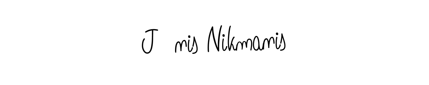 if you are searching for the best signature style for your name Jānis Nikmanis. so please give up your signature search. here we have designed multiple signature styles  using Angelique-Rose-font-FFP. Jānis Nikmanis signature style 5 images and pictures png