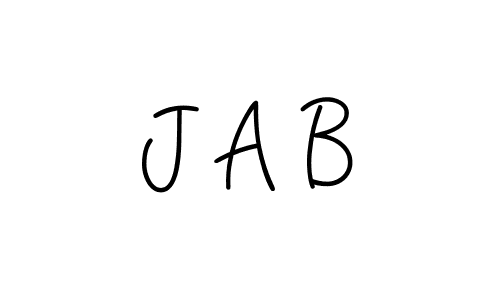 Use a signature maker to create a handwritten signature online. With this signature software, you can design (Angelique-Rose-font-FFP) your own signature for name J A B. J A B signature style 5 images and pictures png