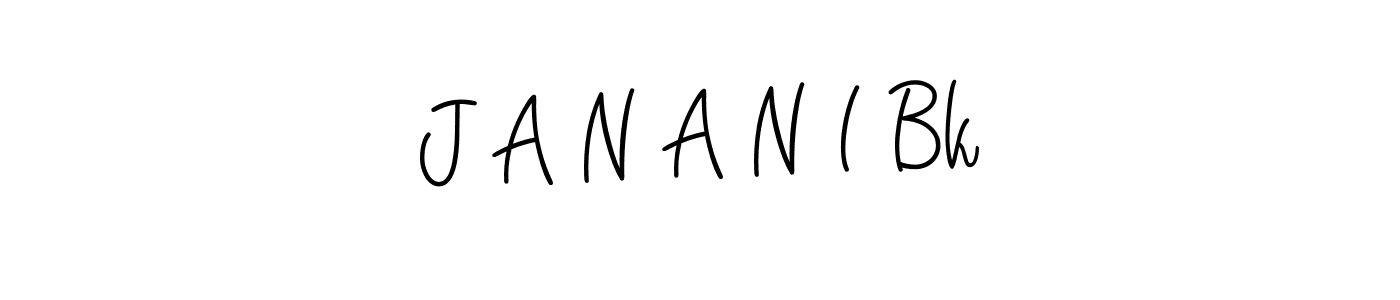 Make a beautiful signature design for name J A N A N I Bk. With this signature (Angelique-Rose-font-FFP) style, you can create a handwritten signature for free. J A N A N I Bk signature style 5 images and pictures png