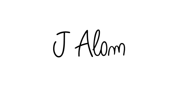 You should practise on your own different ways (Angelique-Rose-font-FFP) to write your name (J Alom) in signature. don't let someone else do it for you. J Alom signature style 5 images and pictures png