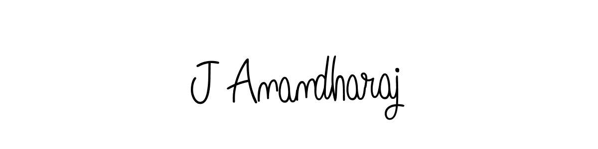 How to make J Anandharaj name signature. Use Angelique-Rose-font-FFP style for creating short signs online. This is the latest handwritten sign. J Anandharaj signature style 5 images and pictures png