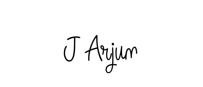 You should practise on your own different ways (Angelique-Rose-font-FFP) to write your name (J Arjun) in signature. don't let someone else do it for you. J Arjun signature style 5 images and pictures png