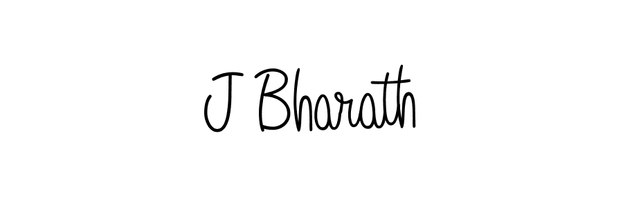 Create a beautiful signature design for name J Bharath. With this signature (Angelique-Rose-font-FFP) fonts, you can make a handwritten signature for free. J Bharath signature style 5 images and pictures png