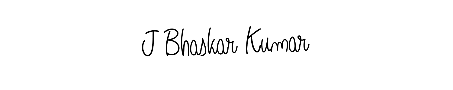 Make a beautiful signature design for name J Bhaskar Kumar. With this signature (Angelique-Rose-font-FFP) style, you can create a handwritten signature for free. J Bhaskar Kumar signature style 5 images and pictures png