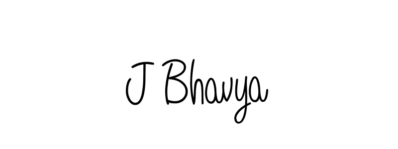 You should practise on your own different ways (Angelique-Rose-font-FFP) to write your name (J Bhavya) in signature. don't let someone else do it for you. J Bhavya signature style 5 images and pictures png