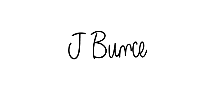 J Bunce stylish signature style. Best Handwritten Sign (Angelique-Rose-font-FFP) for my name. Handwritten Signature Collection Ideas for my name J Bunce. J Bunce signature style 5 images and pictures png