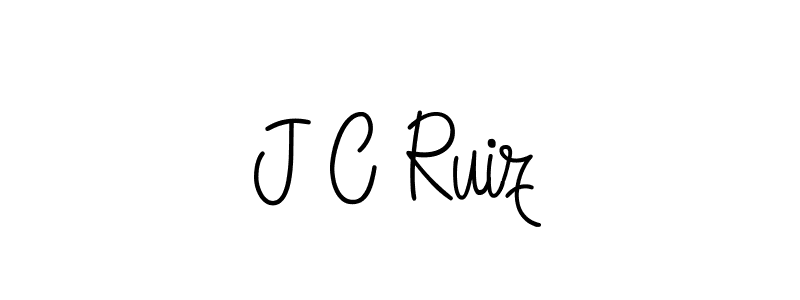 The best way (Angelique-Rose-font-FFP) to make a short signature is to pick only two or three words in your name. The name J C Ruiz include a total of six letters. For converting this name. J C Ruiz signature style 5 images and pictures png