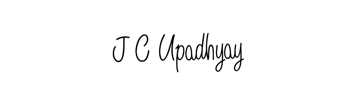 The best way (Angelique-Rose-font-FFP) to make a short signature is to pick only two or three words in your name. The name J C Upadhyay include a total of six letters. For converting this name. J C Upadhyay signature style 5 images and pictures png
