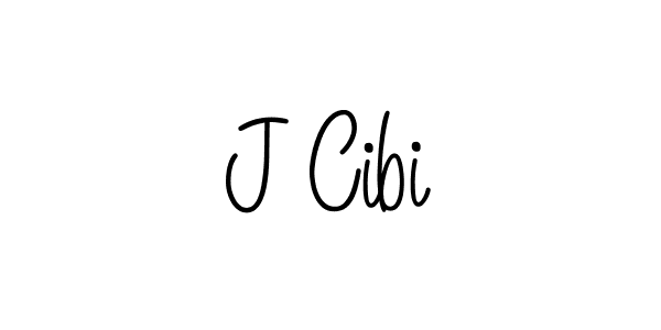 How to make J Cibi name signature. Use Angelique-Rose-font-FFP style for creating short signs online. This is the latest handwritten sign. J Cibi signature style 5 images and pictures png