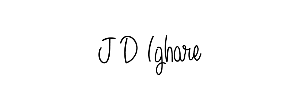 The best way (Angelique-Rose-font-FFP) to make a short signature is to pick only two or three words in your name. The name J D Ighare include a total of six letters. For converting this name. J D Ighare signature style 5 images and pictures png