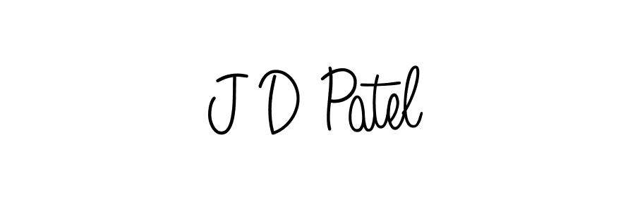Use a signature maker to create a handwritten signature online. With this signature software, you can design (Angelique-Rose-font-FFP) your own signature for name J D Patel. J D Patel signature style 5 images and pictures png