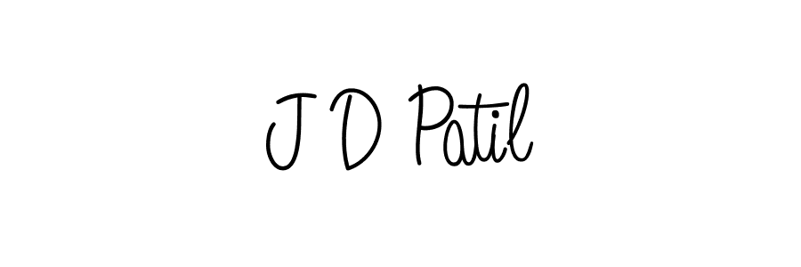 Use a signature maker to create a handwritten signature online. With this signature software, you can design (Angelique-Rose-font-FFP) your own signature for name J D Patil. J D Patil signature style 5 images and pictures png