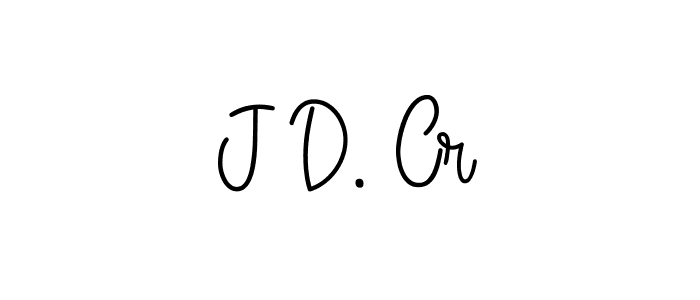 J D. Cr stylish signature style. Best Handwritten Sign (Angelique-Rose-font-FFP) for my name. Handwritten Signature Collection Ideas for my name J D. Cr. J D. Cr signature style 5 images and pictures png