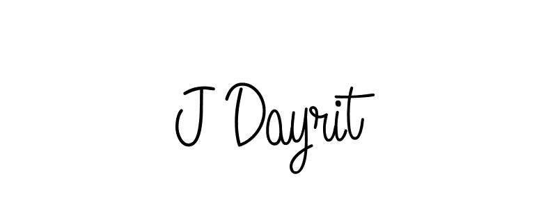 Design your own signature with our free online signature maker. With this signature software, you can create a handwritten (Angelique-Rose-font-FFP) signature for name J Dayrit. J Dayrit signature style 5 images and pictures png