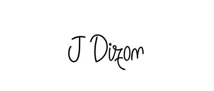 How to make J Dizon name signature. Use Angelique-Rose-font-FFP style for creating short signs online. This is the latest handwritten sign. J Dizon signature style 5 images and pictures png