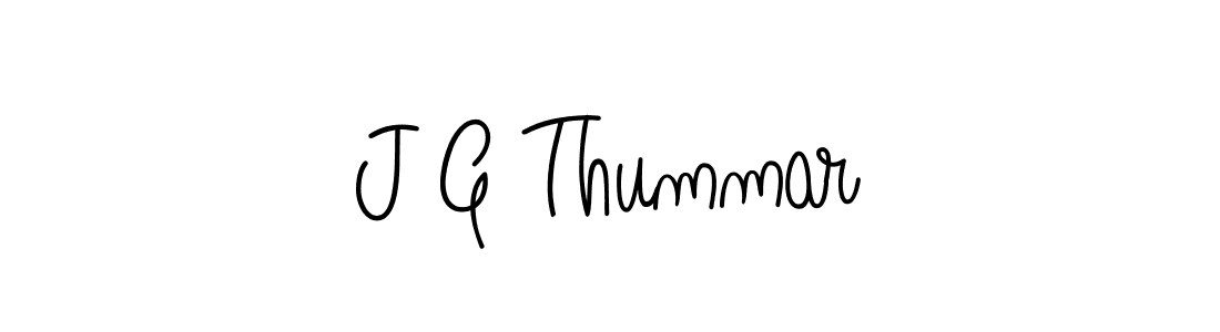 Make a beautiful signature design for name J G Thummar. With this signature (Angelique-Rose-font-FFP) style, you can create a handwritten signature for free. J G Thummar signature style 5 images and pictures png