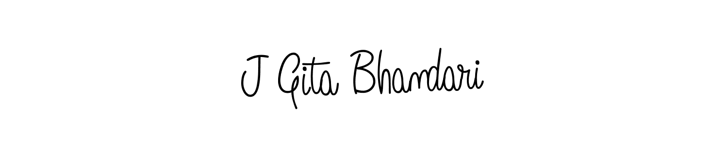 if you are searching for the best signature style for your name J Gita Bhandari. so please give up your signature search. here we have designed multiple signature styles  using Angelique-Rose-font-FFP. J Gita Bhandari signature style 5 images and pictures png