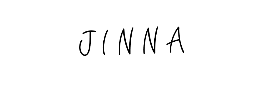 Design your own signature with our free online signature maker. With this signature software, you can create a handwritten (Angelique-Rose-font-FFP) signature for name J I N N A. J I N N A signature style 5 images and pictures png