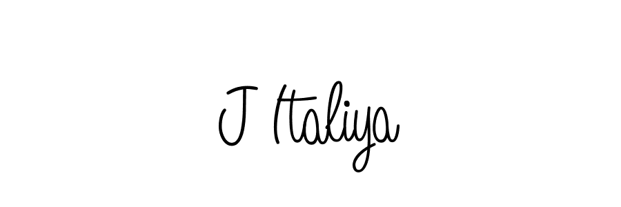 How to make J Italiya name signature. Use Angelique-Rose-font-FFP style for creating short signs online. This is the latest handwritten sign. J Italiya signature style 5 images and pictures png