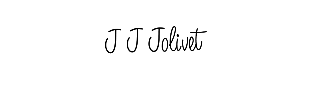 Make a beautiful signature design for name J J Jolivet. With this signature (Angelique-Rose-font-FFP) style, you can create a handwritten signature for free. J J Jolivet signature style 5 images and pictures png