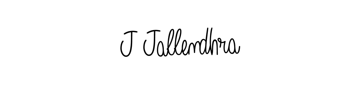 Use a signature maker to create a handwritten signature online. With this signature software, you can design (Angelique-Rose-font-FFP) your own signature for name J Jallendhra. J Jallendhra signature style 5 images and pictures png