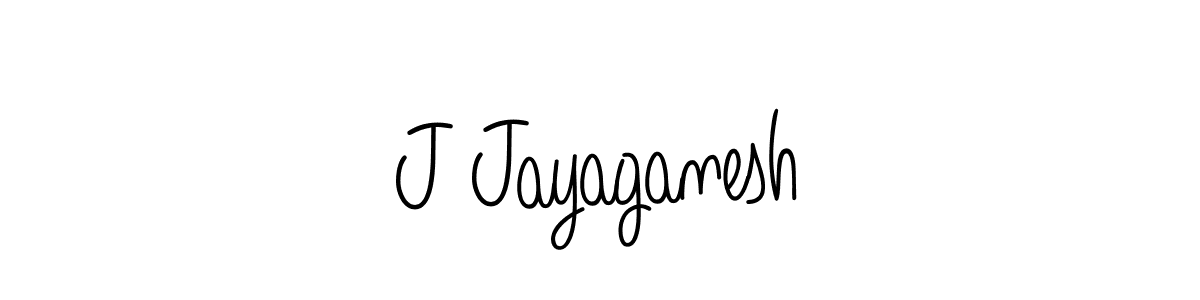 Make a beautiful signature design for name J Jayaganesh. With this signature (Angelique-Rose-font-FFP) style, you can create a handwritten signature for free. J Jayaganesh signature style 5 images and pictures png