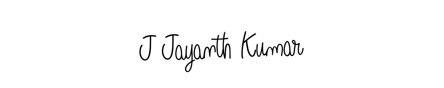 You should practise on your own different ways (Angelique-Rose-font-FFP) to write your name (J Jayanth Kumar) in signature. don't let someone else do it for you. J Jayanth Kumar signature style 5 images and pictures png
