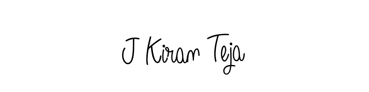 Make a beautiful signature design for name J Kiran Teja. With this signature (Angelique-Rose-font-FFP) style, you can create a handwritten signature for free. J Kiran Teja signature style 5 images and pictures png