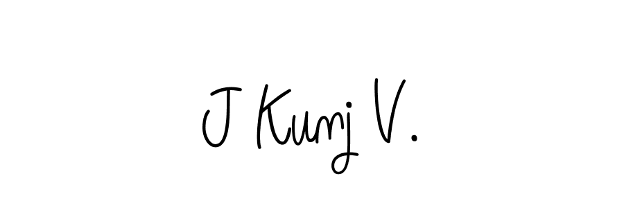 if you are searching for the best signature style for your name J Kunj V.. so please give up your signature search. here we have designed multiple signature styles  using Angelique-Rose-font-FFP. J Kunj V. signature style 5 images and pictures png