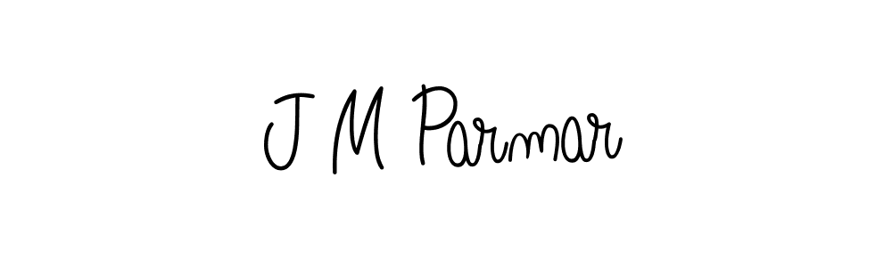 How to make J M Parmar name signature. Use Angelique-Rose-font-FFP style for creating short signs online. This is the latest handwritten sign. J M Parmar signature style 5 images and pictures png