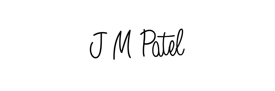 Create a beautiful signature design for name J M Patel. With this signature (Angelique-Rose-font-FFP) fonts, you can make a handwritten signature for free. J M Patel signature style 5 images and pictures png