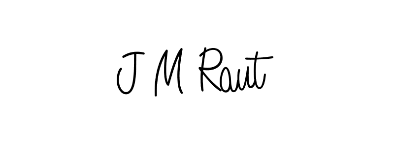 How to make J M Raut name signature. Use Angelique-Rose-font-FFP style for creating short signs online. This is the latest handwritten sign. J M Raut signature style 5 images and pictures png