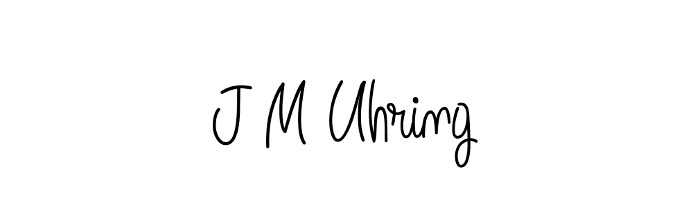 How to make J M Uhring name signature. Use Angelique-Rose-font-FFP style for creating short signs online. This is the latest handwritten sign. J M Uhring signature style 5 images and pictures png