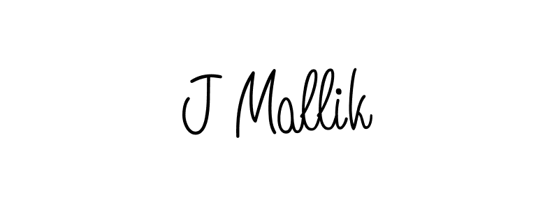 Make a beautiful signature design for name J Mallik. With this signature (Angelique-Rose-font-FFP) style, you can create a handwritten signature for free. J Mallik signature style 5 images and pictures png