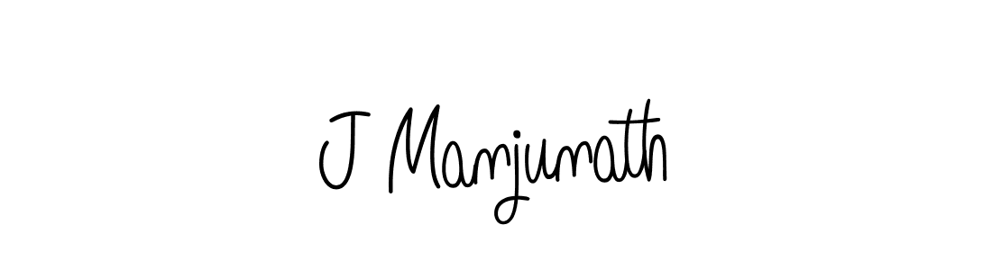 The best way (Angelique-Rose-font-FFP) to make a short signature is to pick only two or three words in your name. The name J Manjunath include a total of six letters. For converting this name. J Manjunath signature style 5 images and pictures png