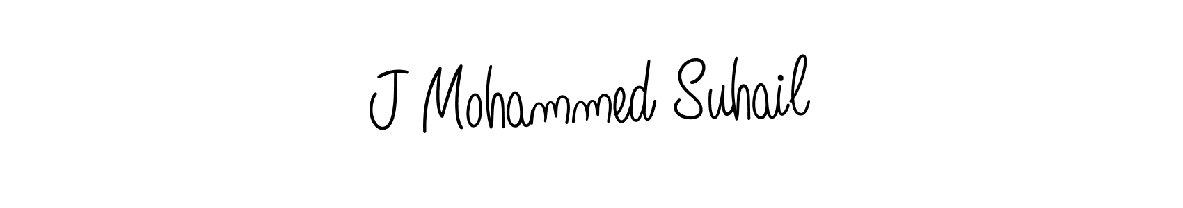 Design your own signature with our free online signature maker. With this signature software, you can create a handwritten (Angelique-Rose-font-FFP) signature for name J Mohammed Suhail. J Mohammed Suhail signature style 5 images and pictures png