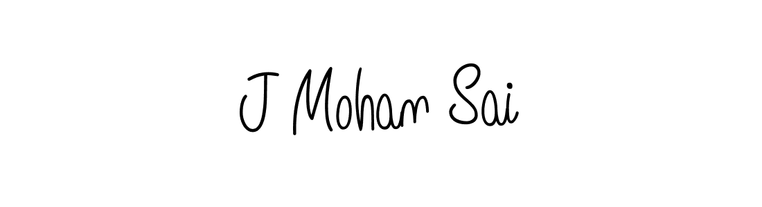 You should practise on your own different ways (Angelique-Rose-font-FFP) to write your name (J Mohan Sai) in signature. don't let someone else do it for you. J Mohan Sai signature style 5 images and pictures png