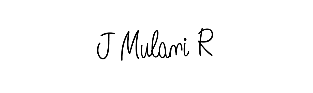 The best way (Angelique-Rose-font-FFP) to make a short signature is to pick only two or three words in your name. The name J Mulani R include a total of six letters. For converting this name. J Mulani R signature style 5 images and pictures png