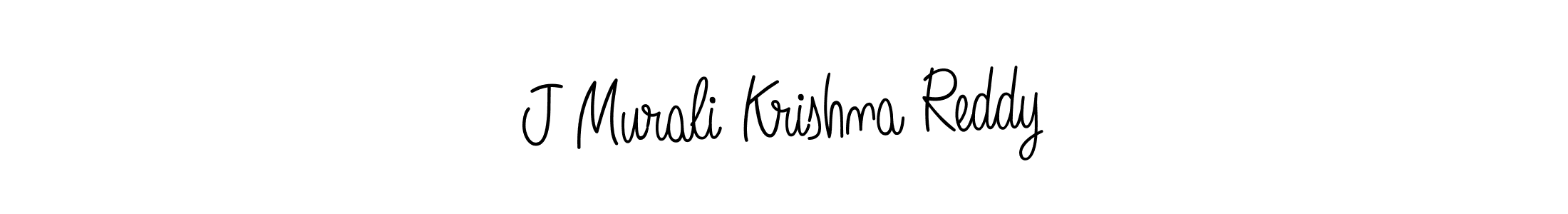 Make a beautiful signature design for name J Murali Krishna Reddy. With this signature (Angelique-Rose-font-FFP) style, you can create a handwritten signature for free. J Murali Krishna Reddy signature style 5 images and pictures png