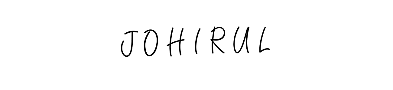 Also we have J O H I R U L name is the best signature style. Create professional handwritten signature collection using Angelique-Rose-font-FFP autograph style. J O H I R U L signature style 5 images and pictures png