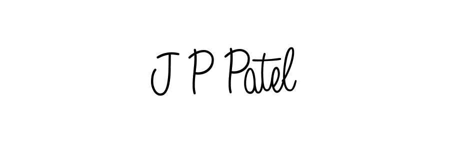 Make a beautiful signature design for name J P Patel. With this signature (Angelique-Rose-font-FFP) style, you can create a handwritten signature for free. J P Patel signature style 5 images and pictures png