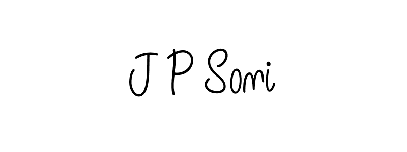 Create a beautiful signature design for name J P Soni. With this signature (Angelique-Rose-font-FFP) fonts, you can make a handwritten signature for free. J P Soni signature style 5 images and pictures png