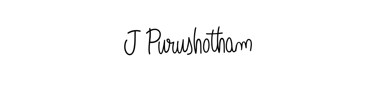 Create a beautiful signature design for name J Purushotham. With this signature (Angelique-Rose-font-FFP) fonts, you can make a handwritten signature for free. J Purushotham signature style 5 images and pictures png