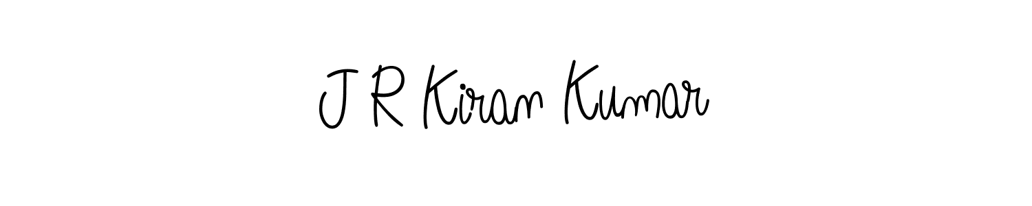 The best way (Angelique-Rose-font-FFP) to make a short signature is to pick only two or three words in your name. The name J R Kiran Kumar include a total of six letters. For converting this name. J R Kiran Kumar signature style 5 images and pictures png