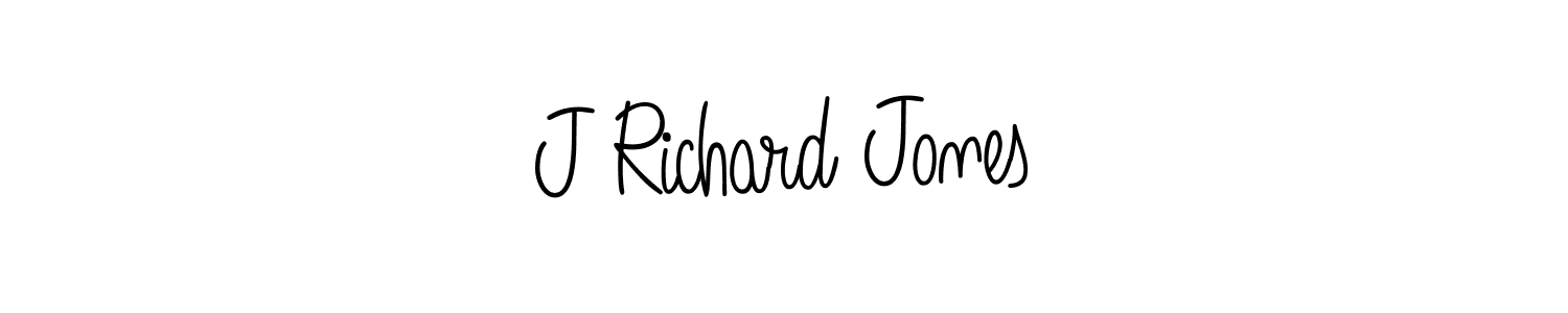 J Richard Jones stylish signature style. Best Handwritten Sign (Angelique-Rose-font-FFP) for my name. Handwritten Signature Collection Ideas for my name J Richard Jones. J Richard Jones signature style 5 images and pictures png