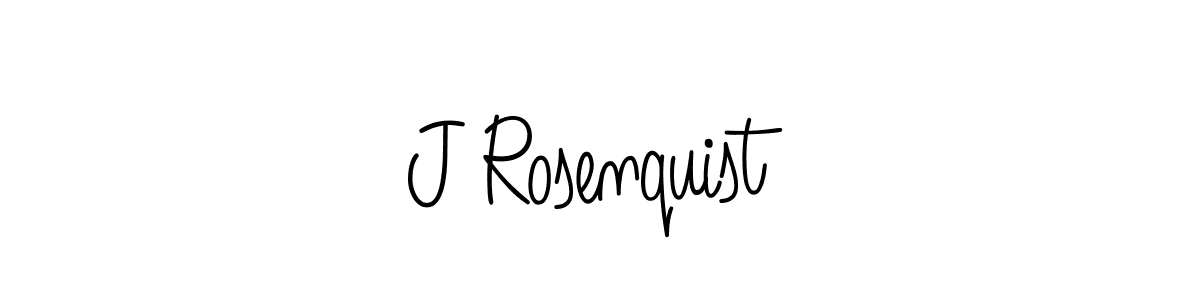 You should practise on your own different ways (Angelique-Rose-font-FFP) to write your name (J Rosenquist) in signature. don't let someone else do it for you. J Rosenquist signature style 5 images and pictures png